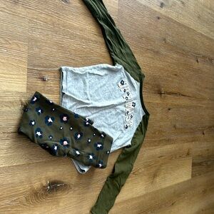 Carters girls long sleeve shirt and yoga pants set